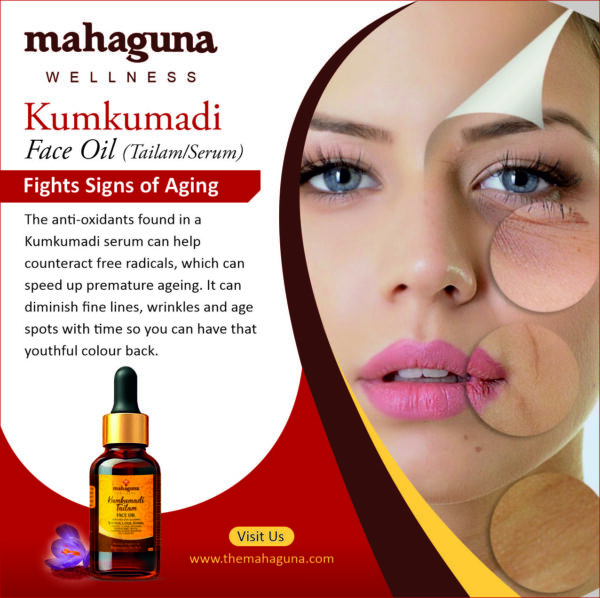 Mahaguna Naturals Kumkumadi Tailam for Face 30 ml - Image 3